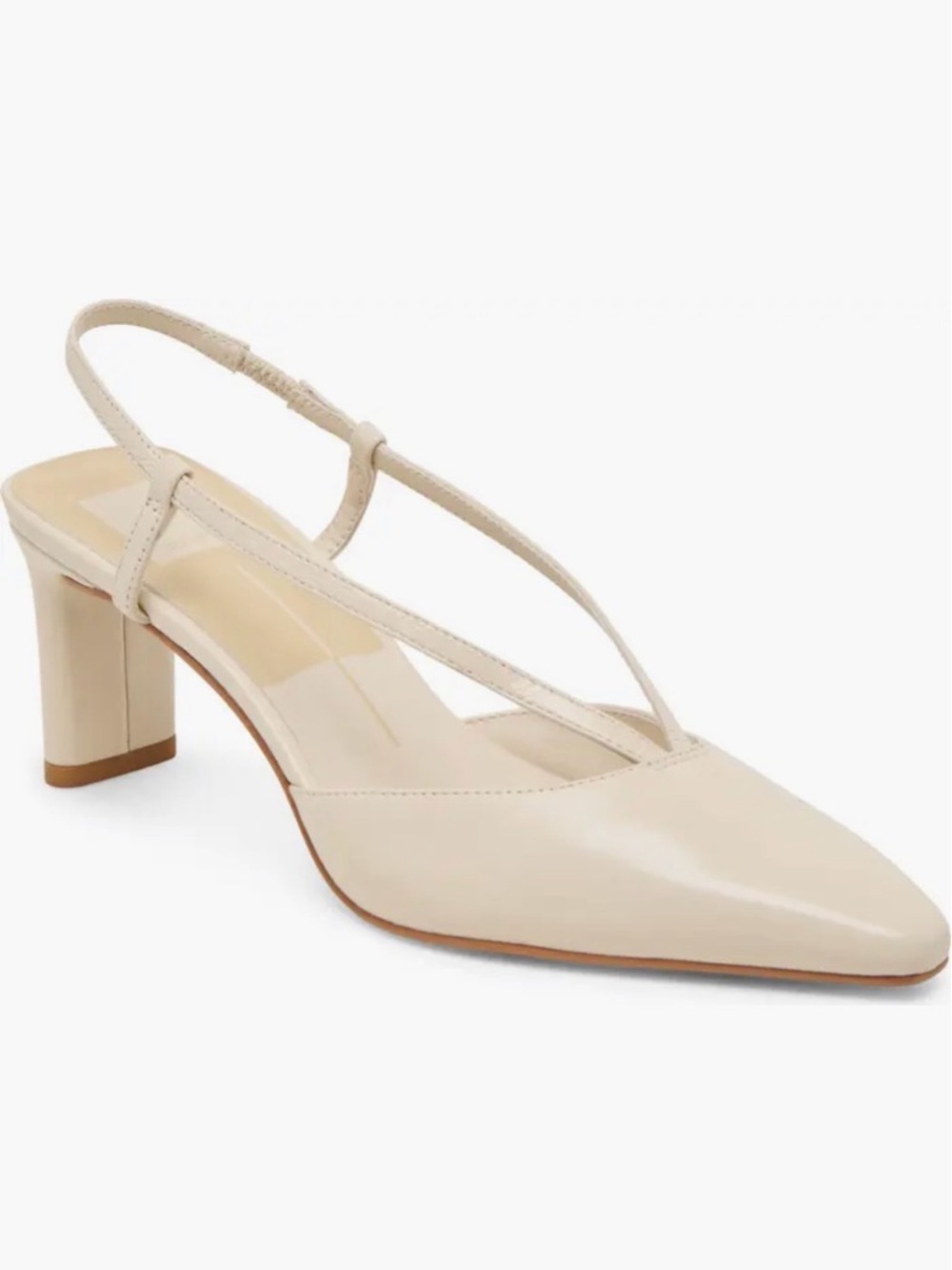 Dolce Vita Cream Pointed-Toe Slingback Heels